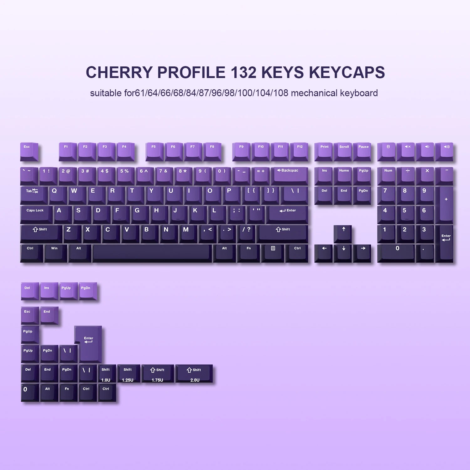 168 Keys Double Shot PBT Keycap Custom Keycap Cherry Profile Keyboard Keycaps for Cherry Gateron MX Switches Gaming Keyboard