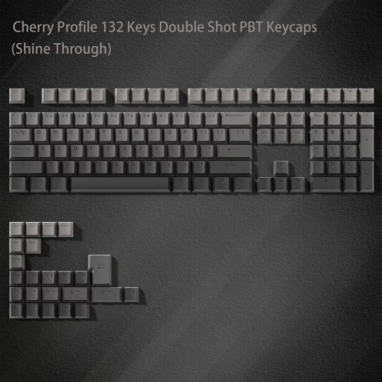 168 Keys Double Shot PBT Keycap Custom Keycap Cherry Profile Keyboard Keycaps for Cherry Gateron MX Switches Gaming Keyboard