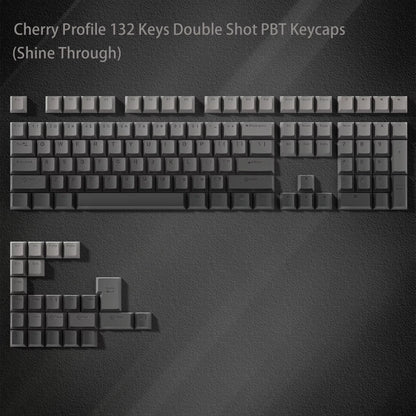 168 Keys Double Shot PBT Keycap Custom Keycap Cherry Profile Keyboard Keycaps for Cherry Gateron MX Switches Gaming Keyboard