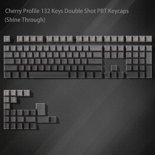 168 Keys Double Shot PBT Keycap Custom Keycap Cherry Profile Keyboard Keycaps for Cherry Gateron MX Switches Gaming Keyboard
